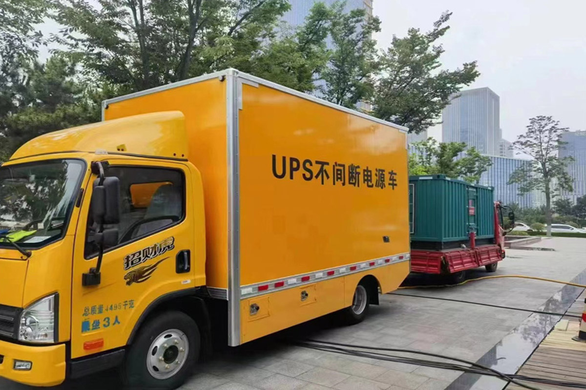 鹿城发电机租赁施工现场